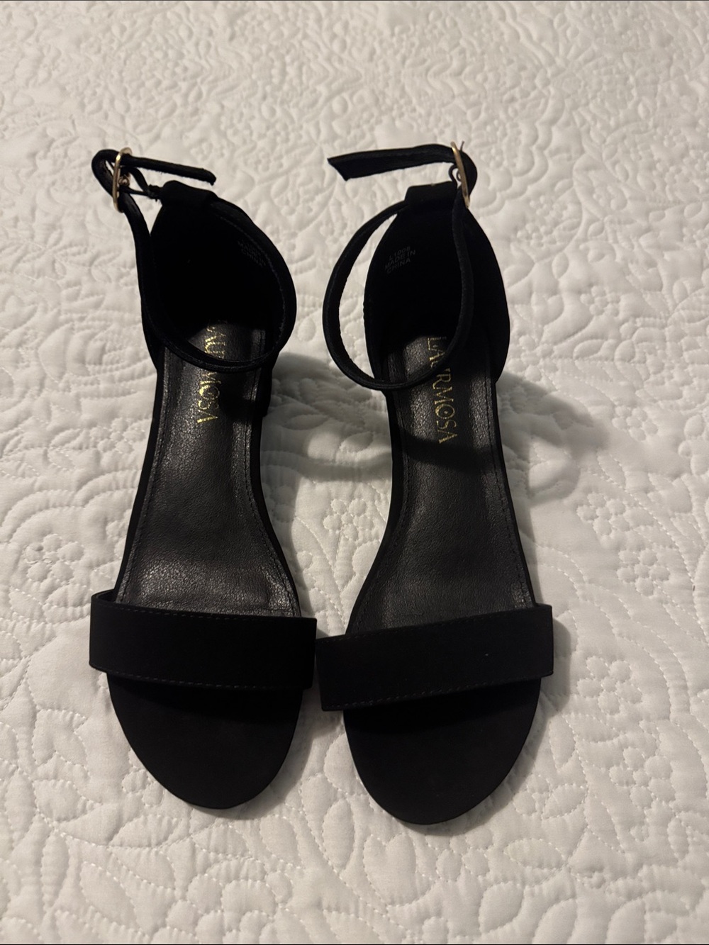 Girls' Black Ankle-Strap Dress Sandals by